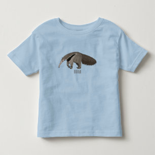 Anteater cartoon illustration toddler t-shirt