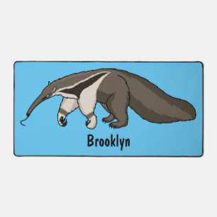Anteater happy cartoon illustration desk mat