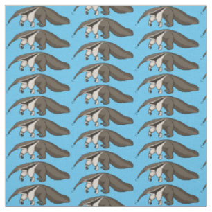Anteater happy cartoon illustration fabric