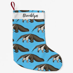 Anteater happy cartoon illustration  small christmas stocking