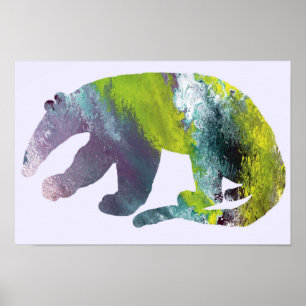 Anteater silhouette poster