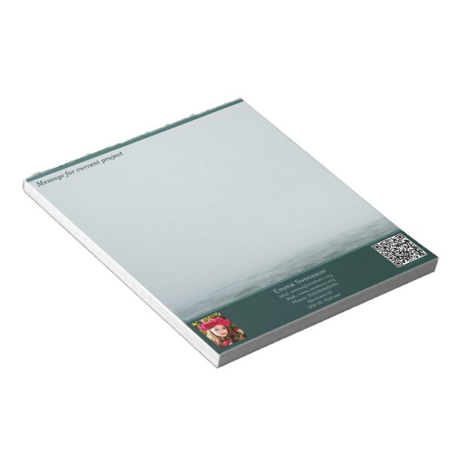 Anteckningsblock — Connect, Sea mist Notepad (Angled)