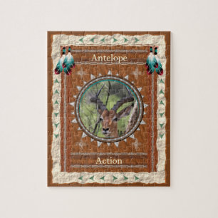 Antelope - Action   Jigsaw Puzzle w/ Gift Box