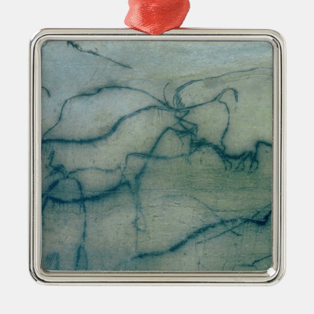 Antelope and bison, Perigordian (cave painting) Metal Ornament (Front)