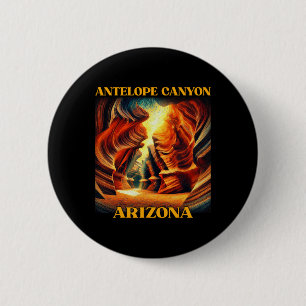 Antelope Canyon Arizona Hiking Camping 2 Inch Round Button