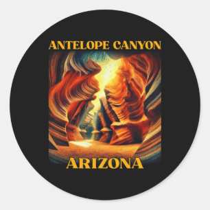 Antelope Canyon Arizona Hiking Camping Classic Round Sticker