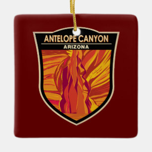 Antelope Canyon Arizona Travel Art Vintage Ceramic Ornament