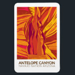 Antelope Canyon Arizona Travel Art Vintage Magnet<br><div class="desc">Antelope Canyon vector art design. Navajo Upper Antelope Canyon is a slot canyon in the American Southwest.</div>