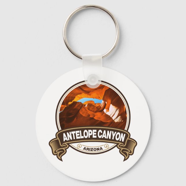 Antelope Canyon Arizona Travel Badge Keychain (Front)