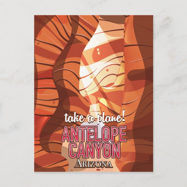 Antelope Canyon Arizona travel poster Postcard (Front)