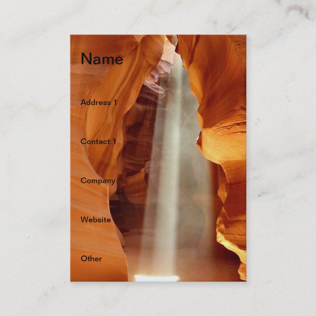 Antelope Canyon Business Card (Front)