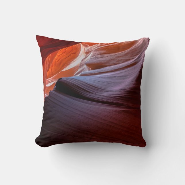 Antelope canyon canyon sandstone throw pillow (Front)