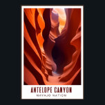 Antelope Canyon Navajo Nation Art Deco AZ Travel Poster<br><div class="desc">Art deco style travel poster featuring Antelope Canyon on Navajo Nation land outside of Page,  Arizona.</div>