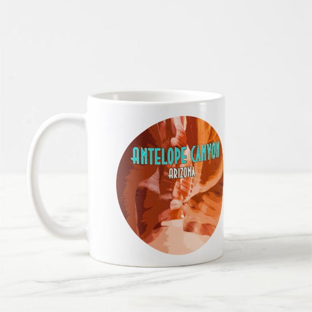Antelope Canyon Page Arizona Vintage Coffee Mug (Left)