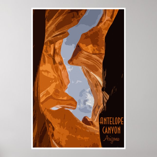 Antelope Canyon Poster vintage (Devant)