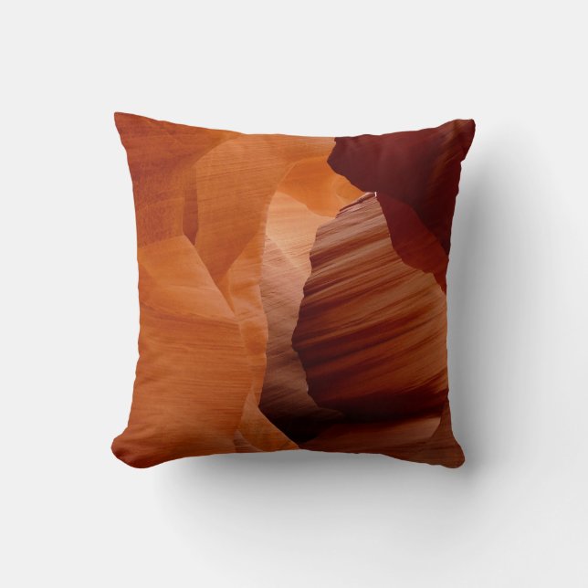 Antelope Canyon Throw Pillow (Front)