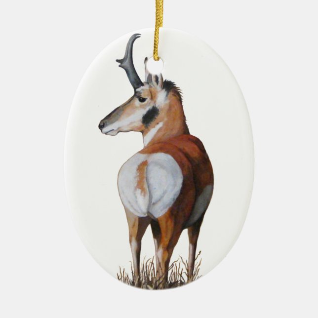 Antelope Christmas Ornament (Front)