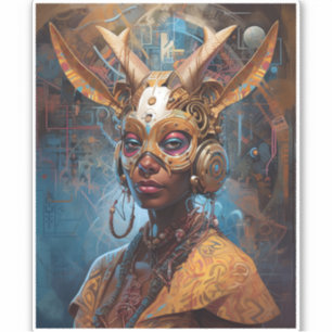 Antelope Headdress Science Fiction Cyberpunk