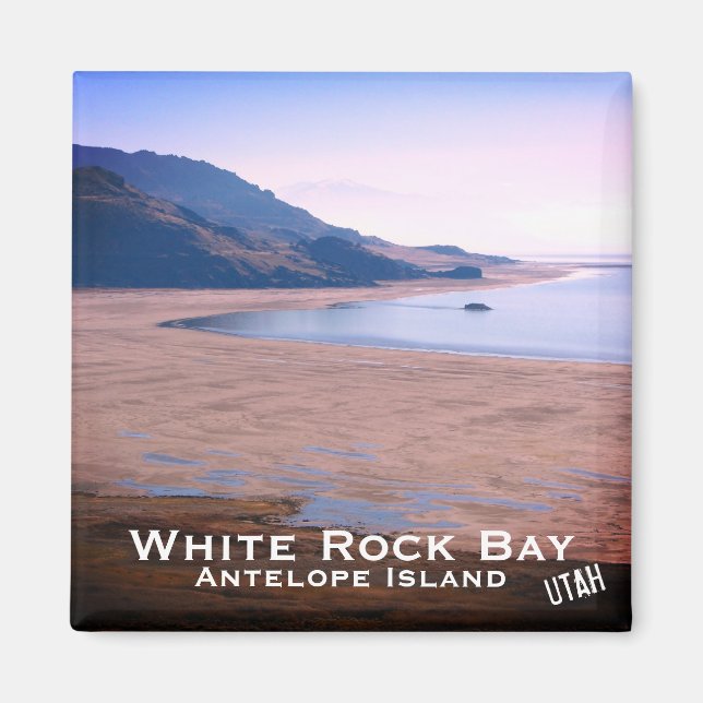 Antelope Island, White Rock Bay, Utah Landscape Magnet (Front)
