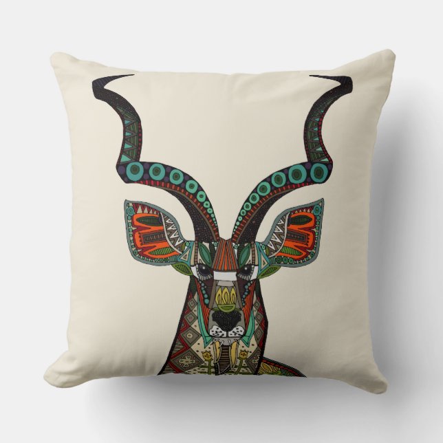 antelope ivory throw pillow (Front)