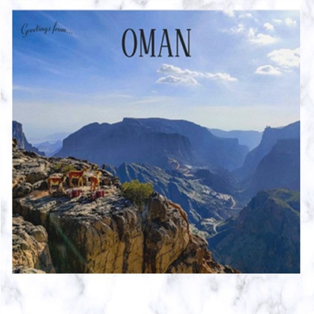 Antelope on a Cliff in Oman Postcard (Creator Uploaded)