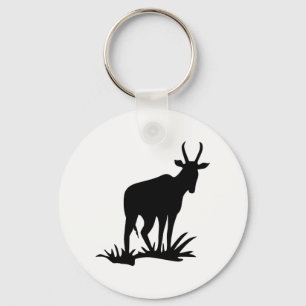 Antelope Silhouette Keychain