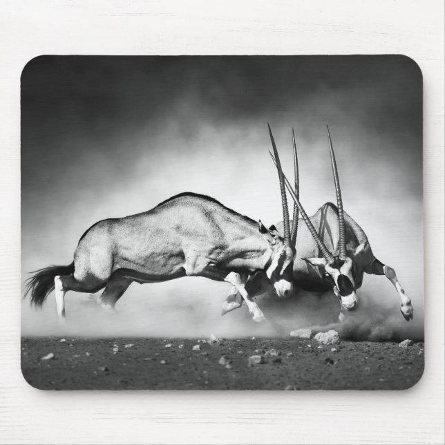 Antelopes Fighting Mouse Pad (Front)