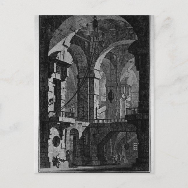 Antenna dark prison by Giovanni Battista Piranesi Postcard (Front)