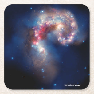 Antennae: A Galactic Spectacle Square Paper Coaster
