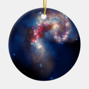 Antennae Galaxies Colourful Composite Ceramic Ornament
