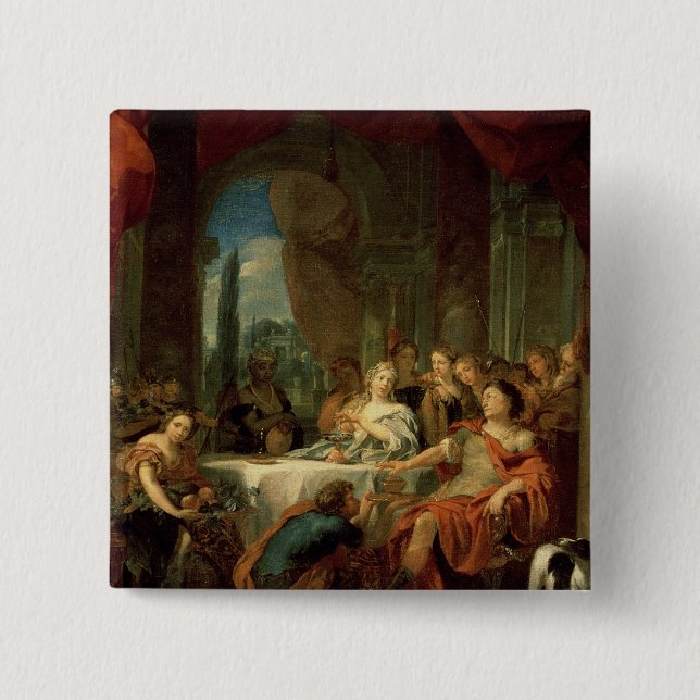 Anthony and Cleopatra 2 Inch Square Button (Front)