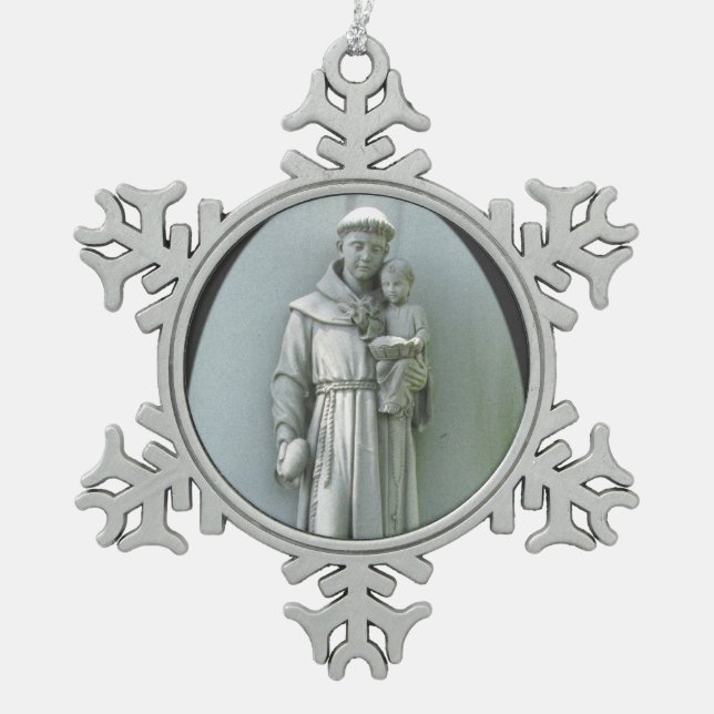 Anthony and Jesus ~ Pewter ornament (Front)