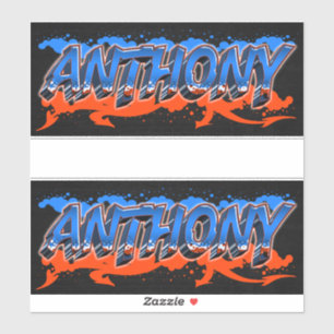 Anthony First Name Graffiti Sticker