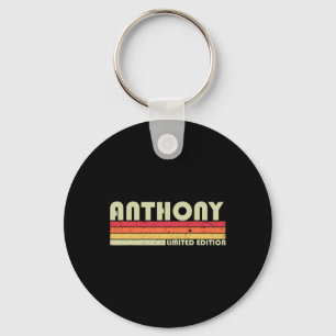 Anthony Name Personalized Retro Vintage 80s 90s Bi Keychain