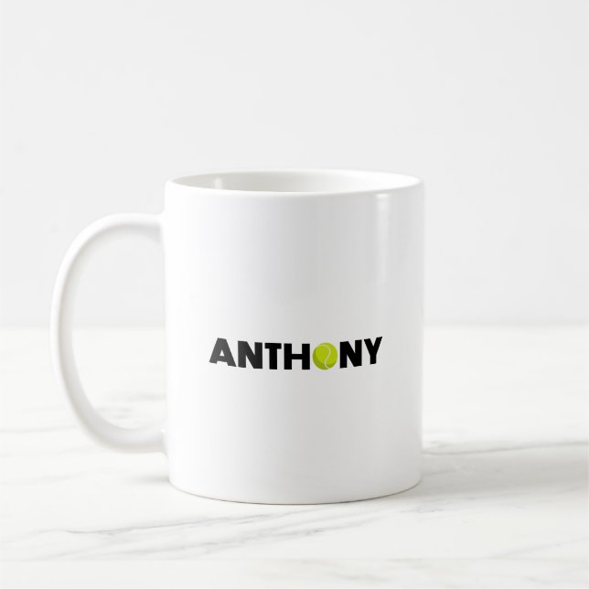 Anthony Tennis Coffee Mug (Left)