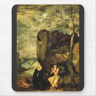 Anthony the Great and Paul of Thebes Mouse Pad