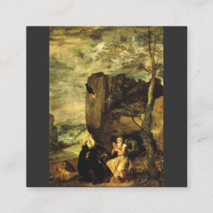Anthony the Great and Paul of Thebes Square Business Card