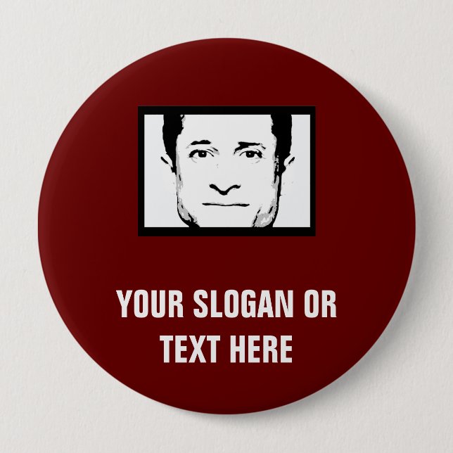 ANTHONY WEINER - 4 INCH ROUND BUTTON (Front)