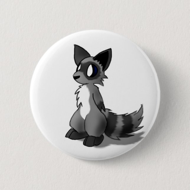 Anthro Raccoon Button (Front)