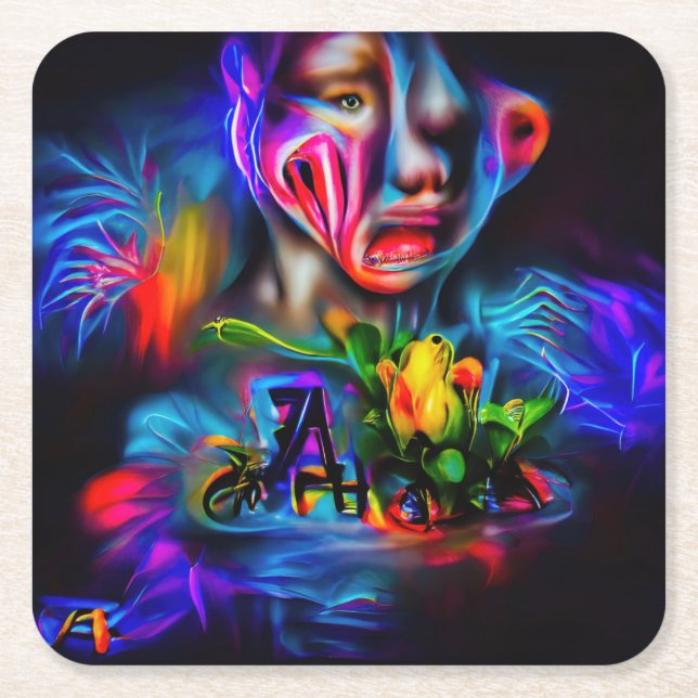 Anthrophobia 2 square paper coaster (Front)