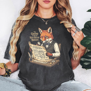 Anthropomorphic Fox Hen House Plan Art T-Shirt