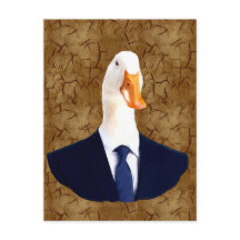 Anthropomorphic Goose Postcard