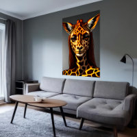 Anthropomorphic lady giraffe | AI Art Poster
