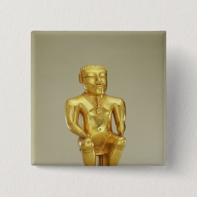 Anthropomorphic lime flask 2 inch square button (Front)