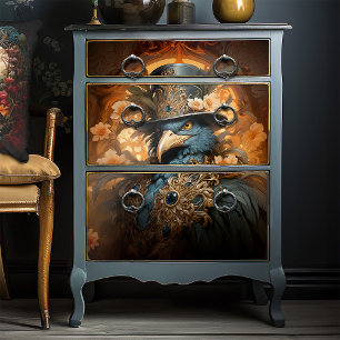 Anthropomorphic Steampunk Victorian Bird Tissue Paper