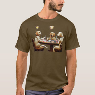 Anthropomorphic Three Dogs Playing Poker Together  T-Shirt