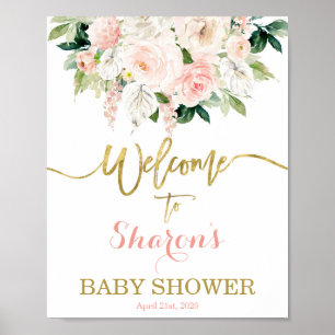 Anthurium Baby Shower Girl welcome sign
