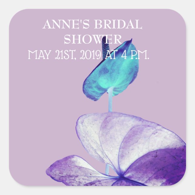 Anthurium Flower Photo Sticker Bridal Shower (Front)