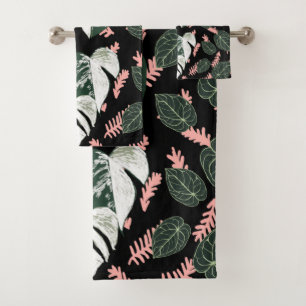 Anthurium Heart Leaves  Bathroom Towel Set