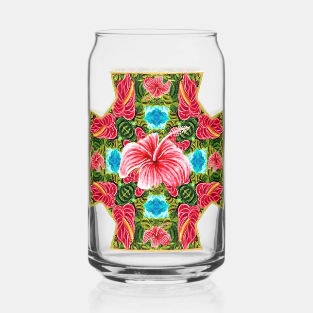 Anthurium & Hibiscus Cross (Recto)